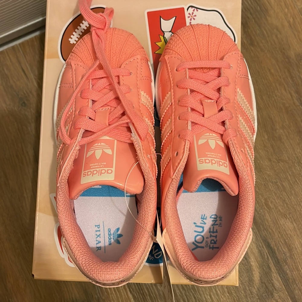 Adidas Toy Story Superstar Sneaker Ham Pink Toddler Size 11 Brand New Rare - Picture 4 of 6